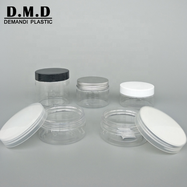 50gram 50ml 60ml 80ml 100ml 100g 120ml 200ml 150ml 250ml empty clear plastic PET jar with lid
