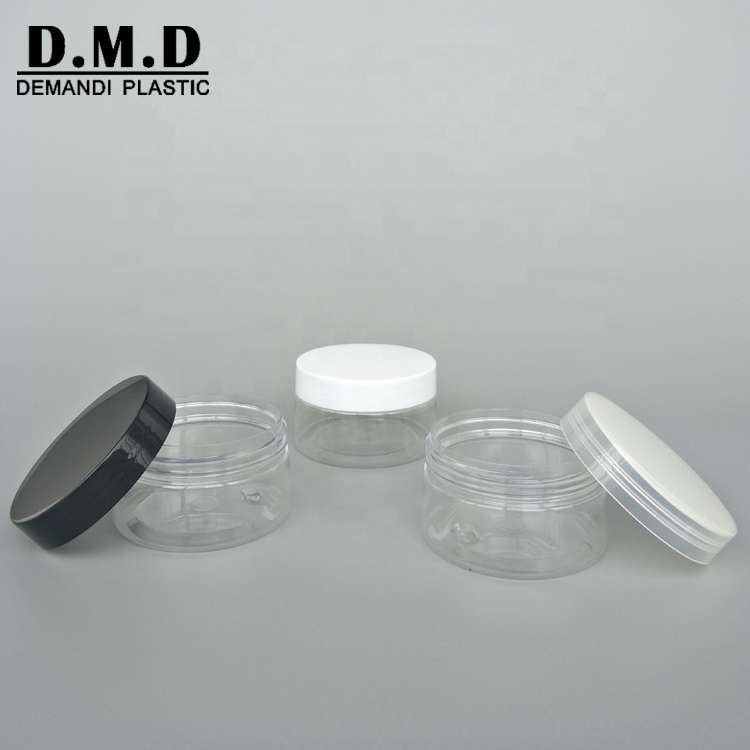 50gram 50ml 60ml 80ml 100ml 100g 120ml 200ml 150ml 250ml empty clear plastic PET jar with lid