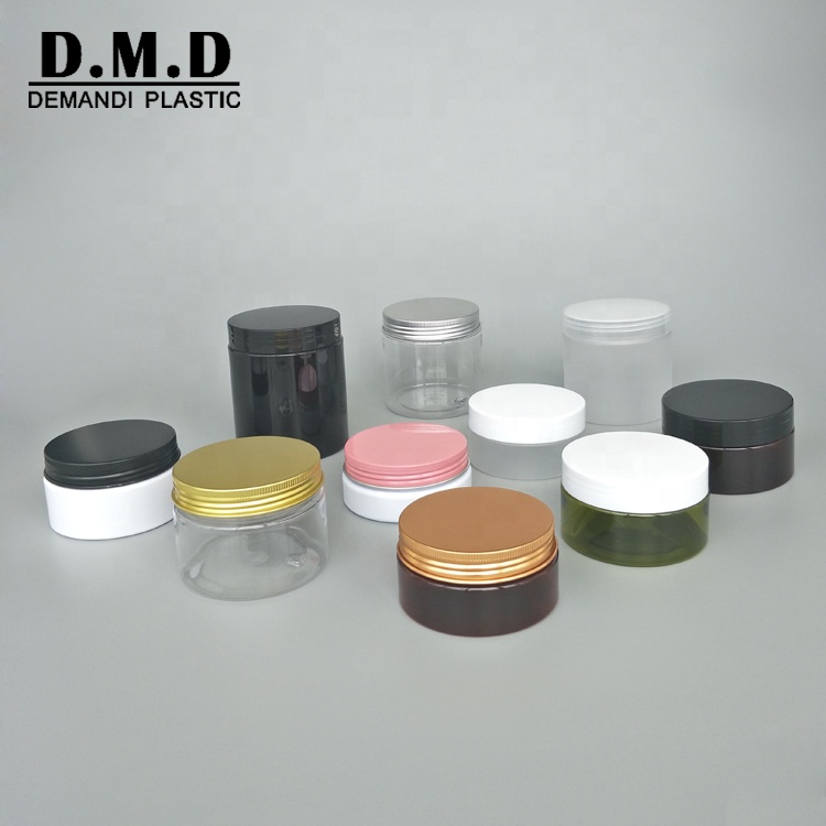 50gram 50ml 60ml 80ml 100ml 100g 4oz 120ml 200ml 150ml 250ml 8oz empty clear plastic PET cosmetic jar with lid for body butter
