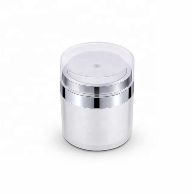 50gram empty plastic cosmetic container cream pump acrylic jar 15g