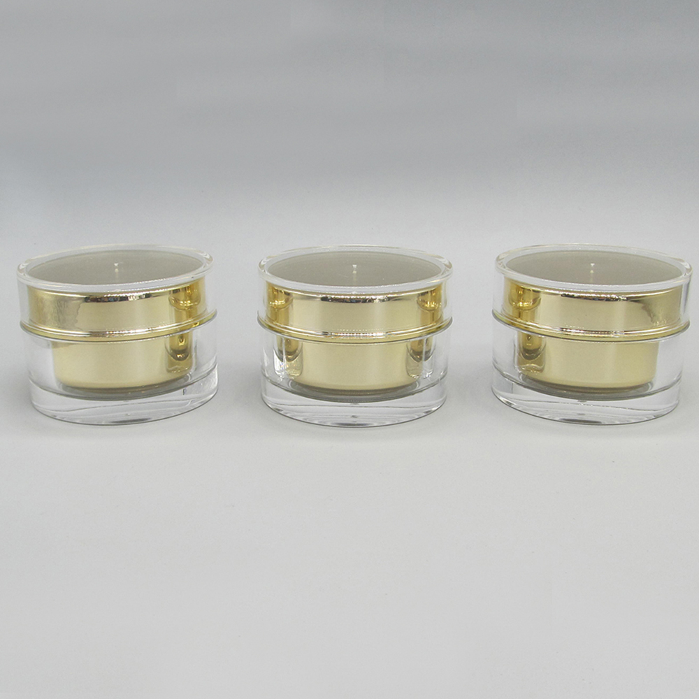 50gx2 25gx2 Round Dual Chamber Acrylic Cosmetic Cream Jar for Skin Care