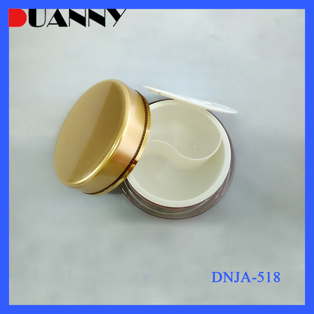 50gx2 25gx2 Round Dual Chamber Acrylic Cosmetic Cream Jar for Skin Care