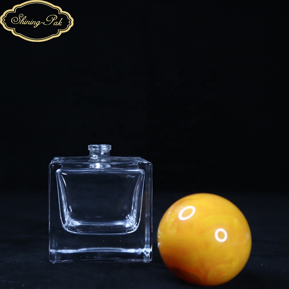 50mI rectangle wholesale perfume glass bottle with cap