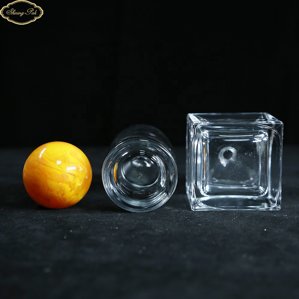 50mI rectangle wholesale perfume glass bottle with cap