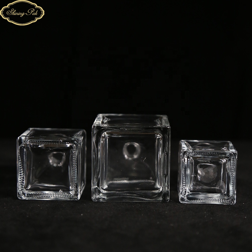 50mI square cube wholesale perfume glass bottle
