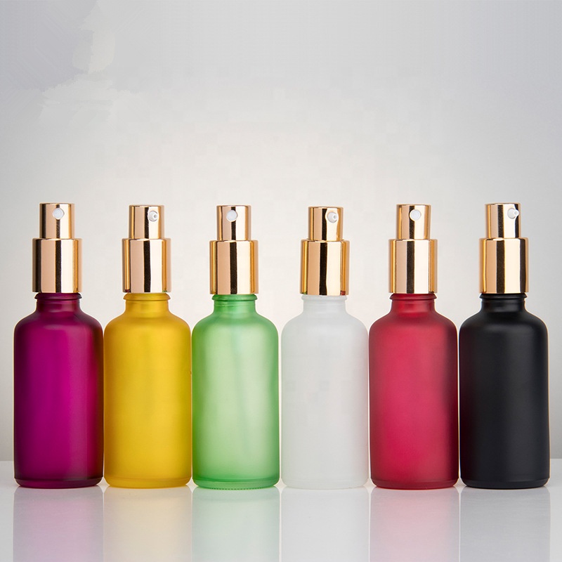 50ml 1.7oz Clear Empty Refill Glass Fine Mist Perfume Spray Bottle Jars Atomizer with aluminum Cap