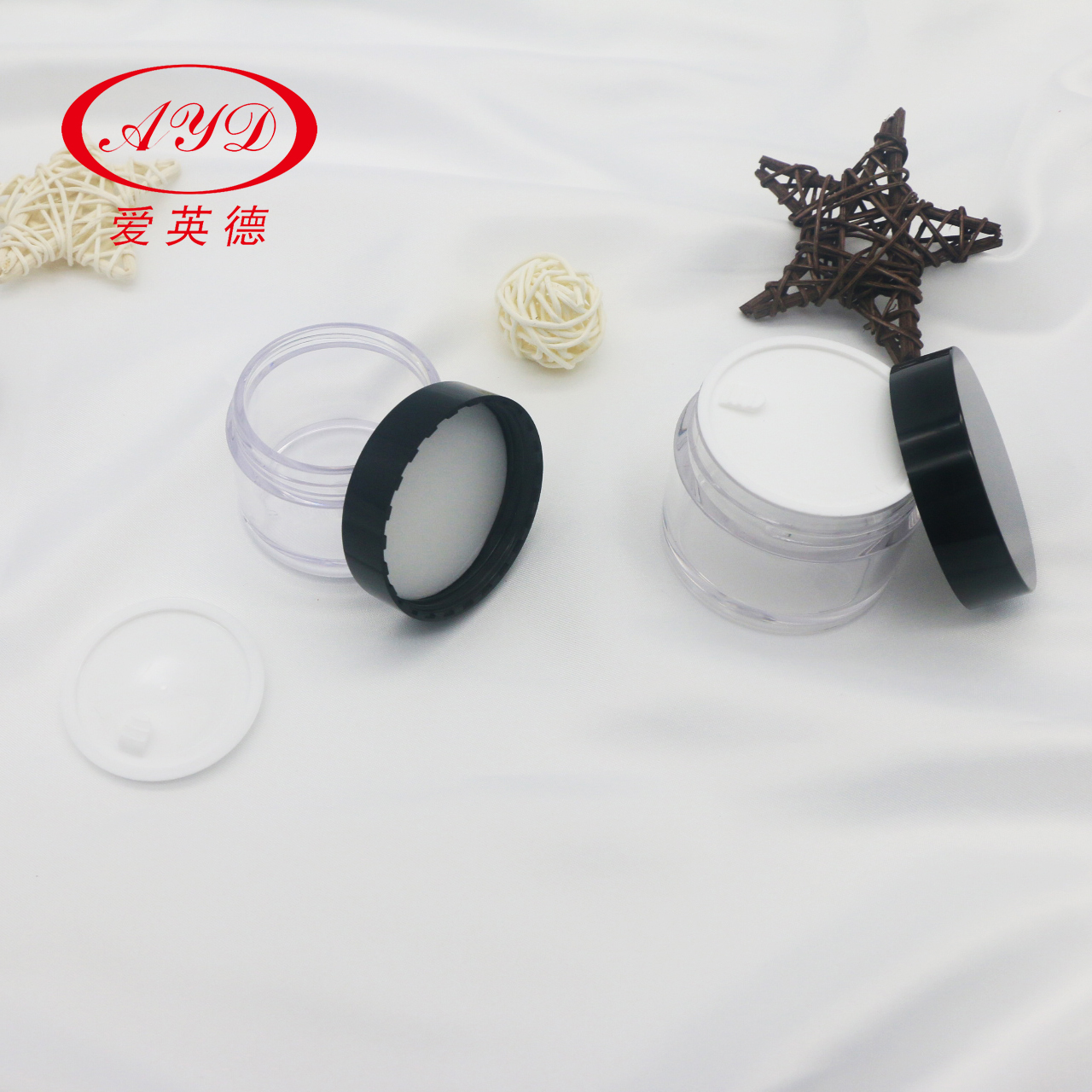 50ml 100g 120ml 200g 250ml PETG Cosmetic Jar Cream Packaging Scrub Containers With Lid Disc