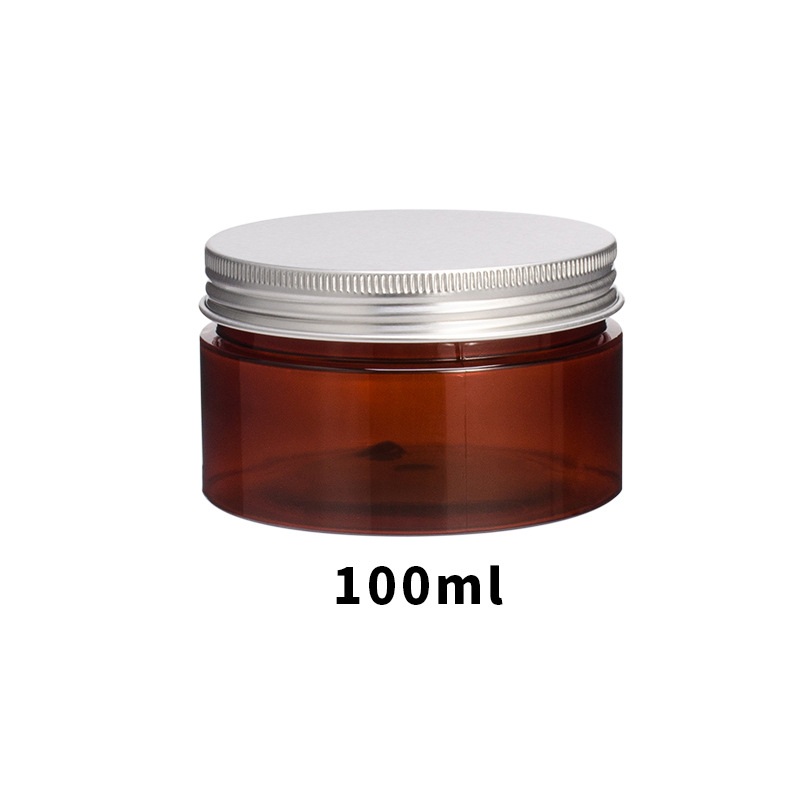 50ml 100ml 120ml 150ml 200ml 250ml wide mouth amber plastic cream jar