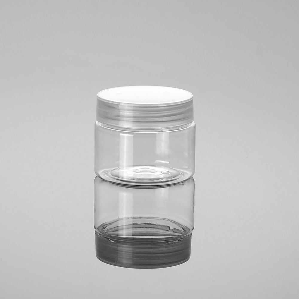 50ml 100ml 120ml 150ml 200ml 4oz cosmetic packaging clear pet plastic cream jar with plastic lid