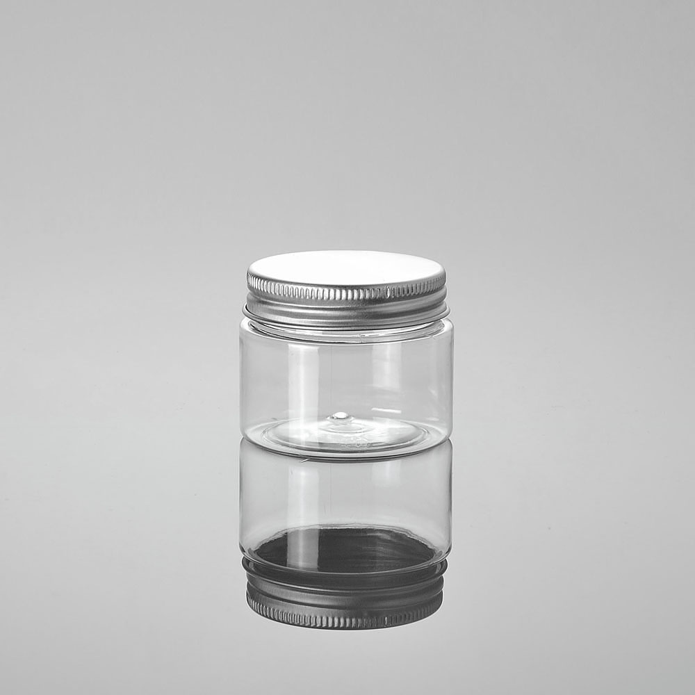 50ml 100ml 120ml 150ml 200ml 4oz cosmetic packaging clear pet plastic cream jar with plastic lid