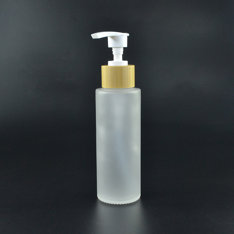 50ml 100ml 120ml 150ml lotion toner glass bottle with bamboo cap