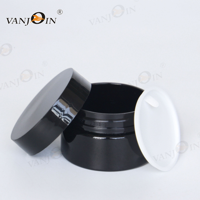 50ml 100ml 120ml 250ml Black Tooth Powder Jar PET Cream Bottle Wide Mouth Storage Jar