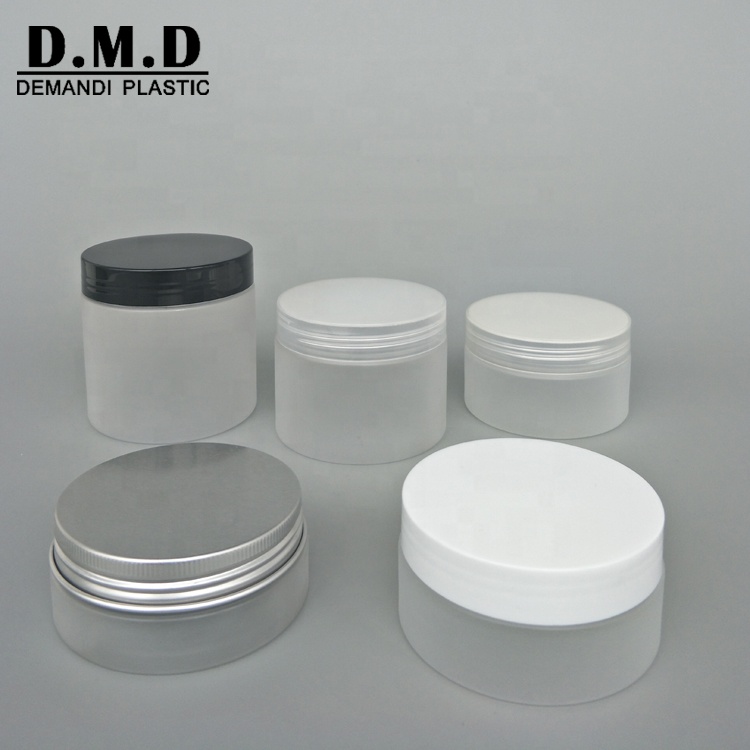 50ml 100ml 120ml 3 oz 150ml 200ml 250ml frosted plastic PET jar with black white lid