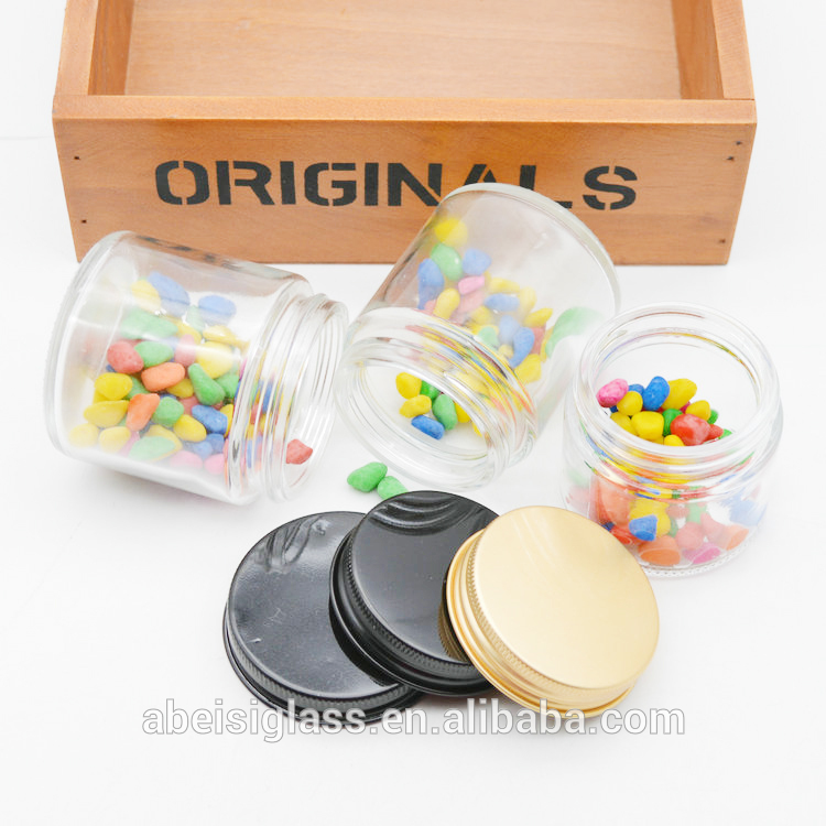 50ml 100ml 120ml cosmetic jar clear glass cream jar