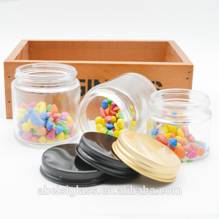 50ml 100ml 120ml cosmetic jar clear glass cream jar