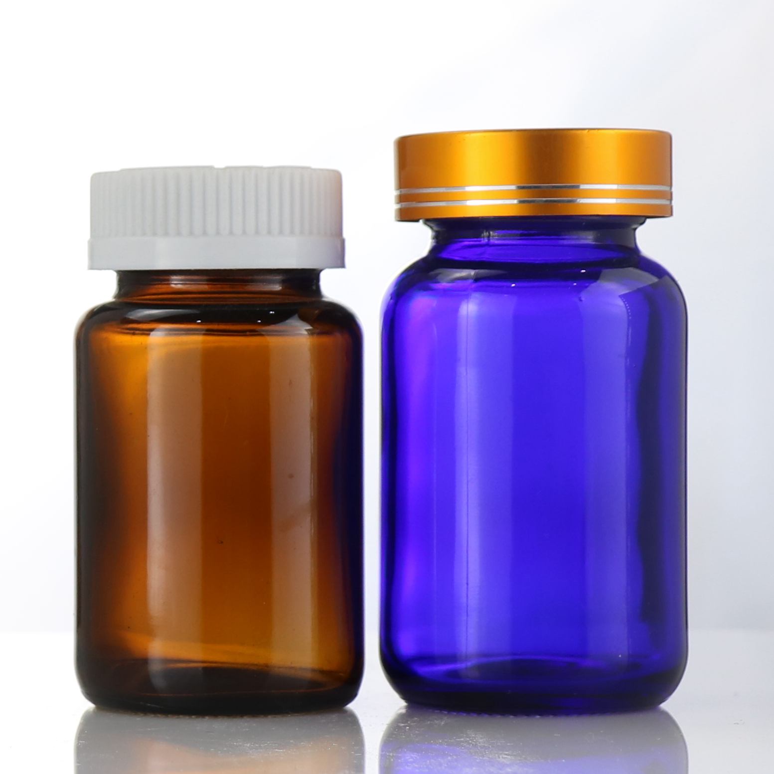 50ml 100ml 120ml crc cap amber glass wide mouth bottle childproof container pill/medicine bottle/container with childproof cap