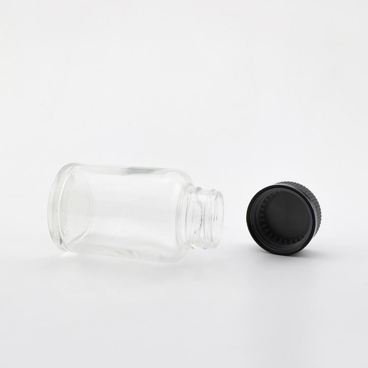 50ml 100ml 120ml crc gold cap amber glass wide mouth pill bottle