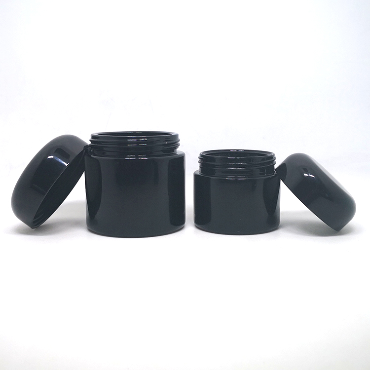 50ml 100ml 150ml 200ml 250ml 500ml empty herb weed flower storage dark uv violet glass jars wtih arc lids