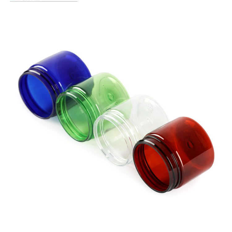 50ml 100ml 150ml 200ml Clear Pet Container Jar With Aluminum Lid