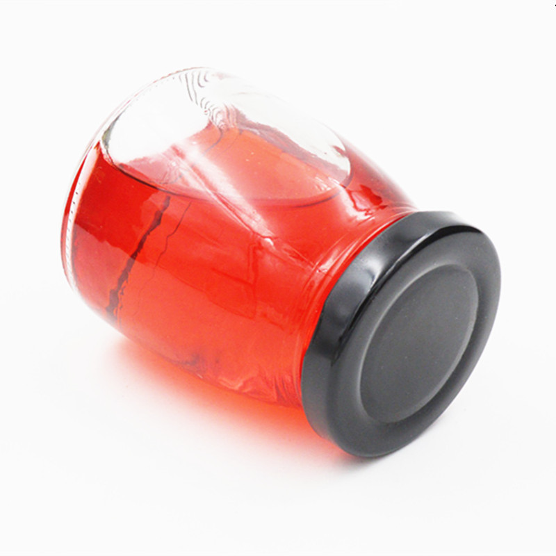 50ml 100ml 150ml 200ml Round Clear Pudding Packaging Glass Bottle with Metal Lid