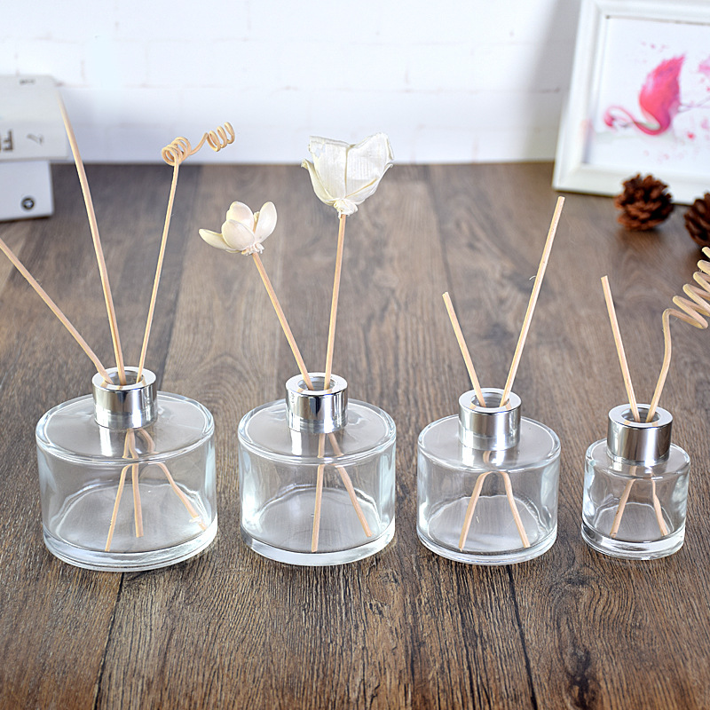 50ml 100ml 150ml 200ml Round Shape Incense Aromatherapy Glass Reed Diffuser Bottle