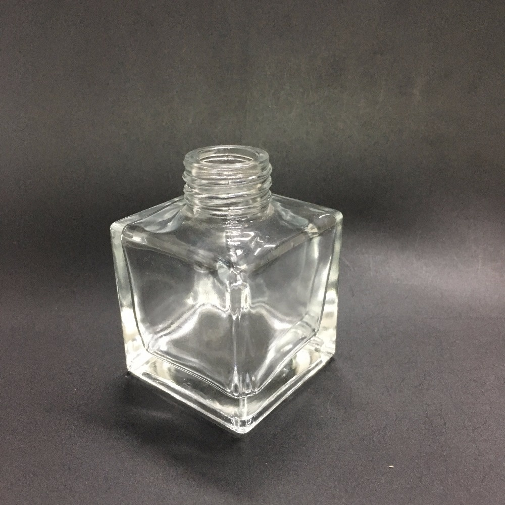 50ml, 100ml, 150ml, 200ml, Transparent Empty Square Perfume Glass Bottle aroma reed diffuser glass bottle