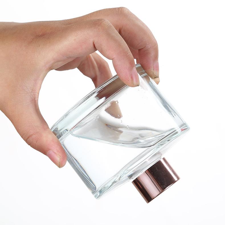 50ml 100ml 150ml 200ml cylinder round empty glass reed diffuser bottle with screw top