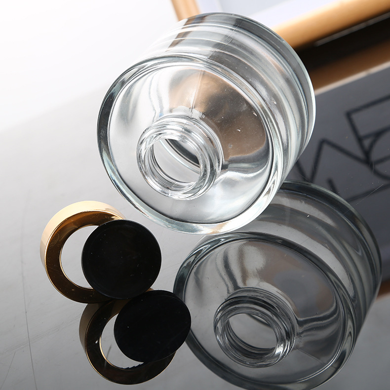 50ml 100ml 150ml 200ml cylinder round empty glass reed diffuser bottle with screw top