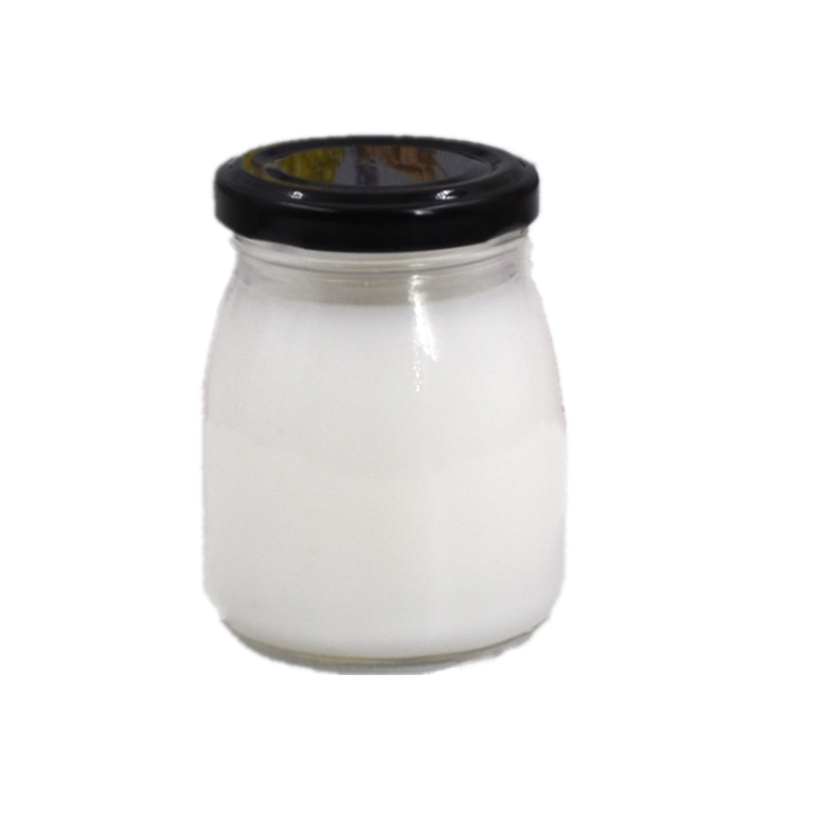 50ml 100ml 150ml 200ml mini honey milk pudding yogurt glass pot jar with black metal lid