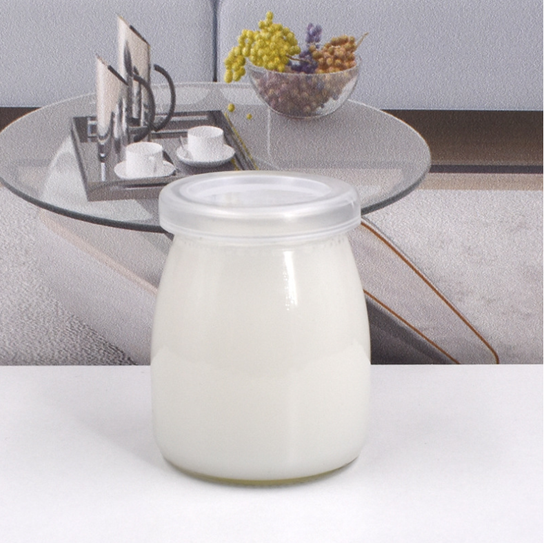 50ml 100ml 150ml 200ml mini honey milk pudding yogurt glass pot jar with black metal lid