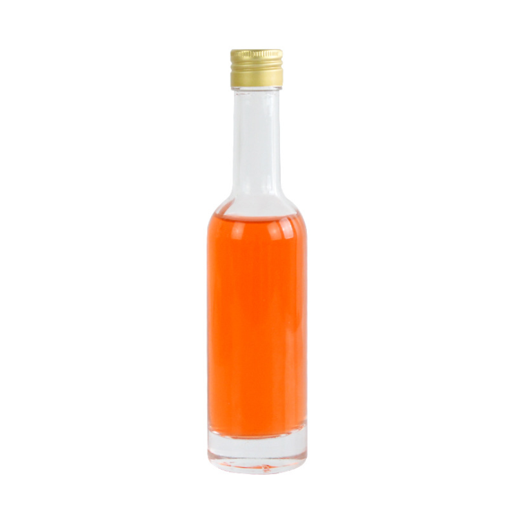 50ml 100ml 150ml 250ml glass plum wine bottle mulberry wine bottle with longer neck and screw metal cap