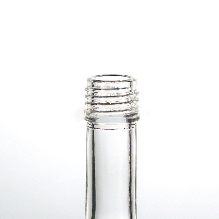50ml 100ml 150ml 250ml long neck glass vodka bottle series with screw top lid