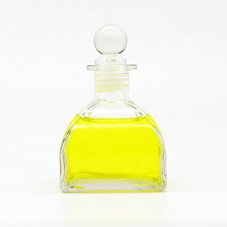 50ml 100ml 150ml empty round hoom room perfume fragrance aroma reed diffuser glass bottle with Glass Ball Lid