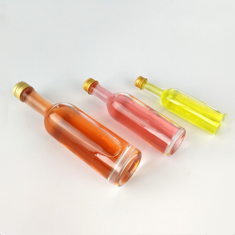 50ml 100ml 150ml small empty round glass bottle for liquor with screw cap