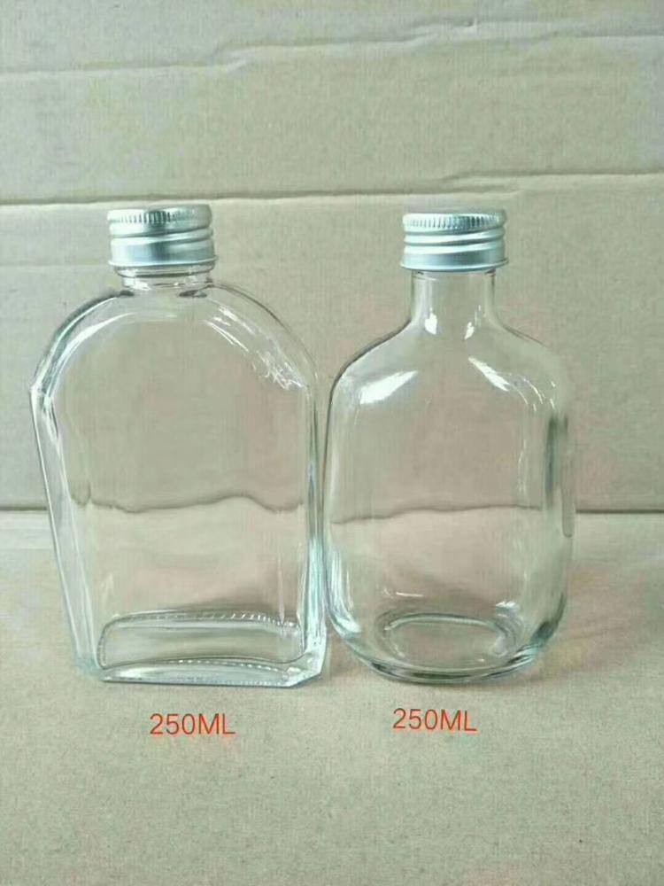 50ml 100ml 200ml 250ml 350ml 500ml Flat shaped Cold Brew Glass bottles for Iced coffee drinks