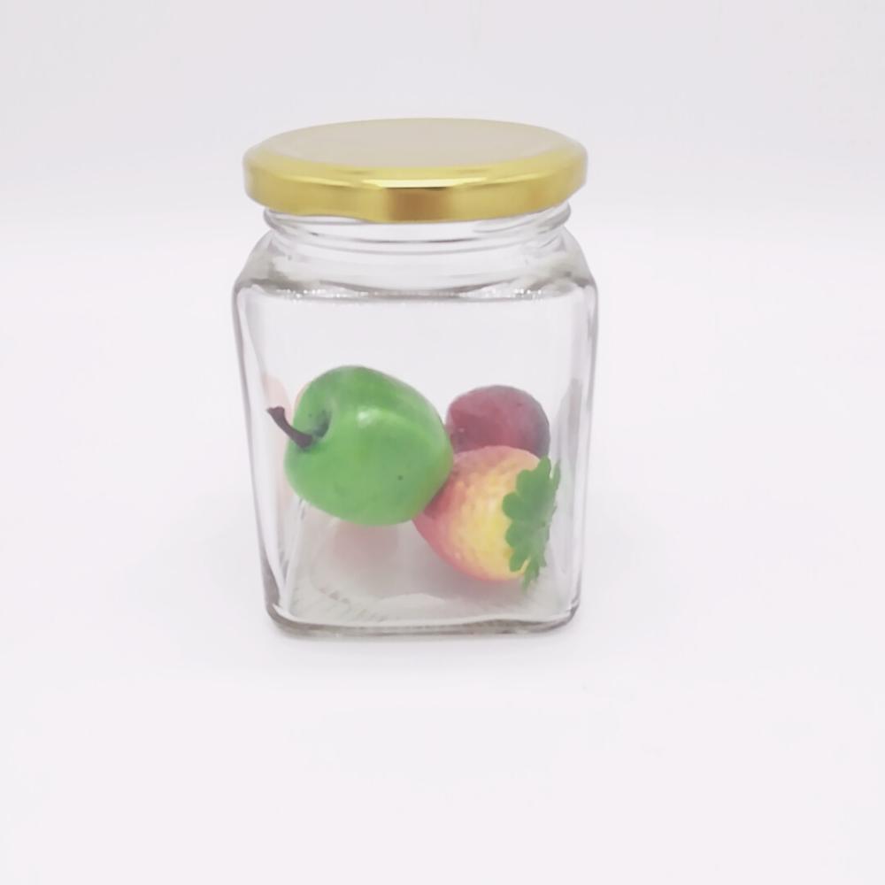 50ml 100ml 200ml 280ml 380ml 500ml 730ml square glass honey jar food storage jar
