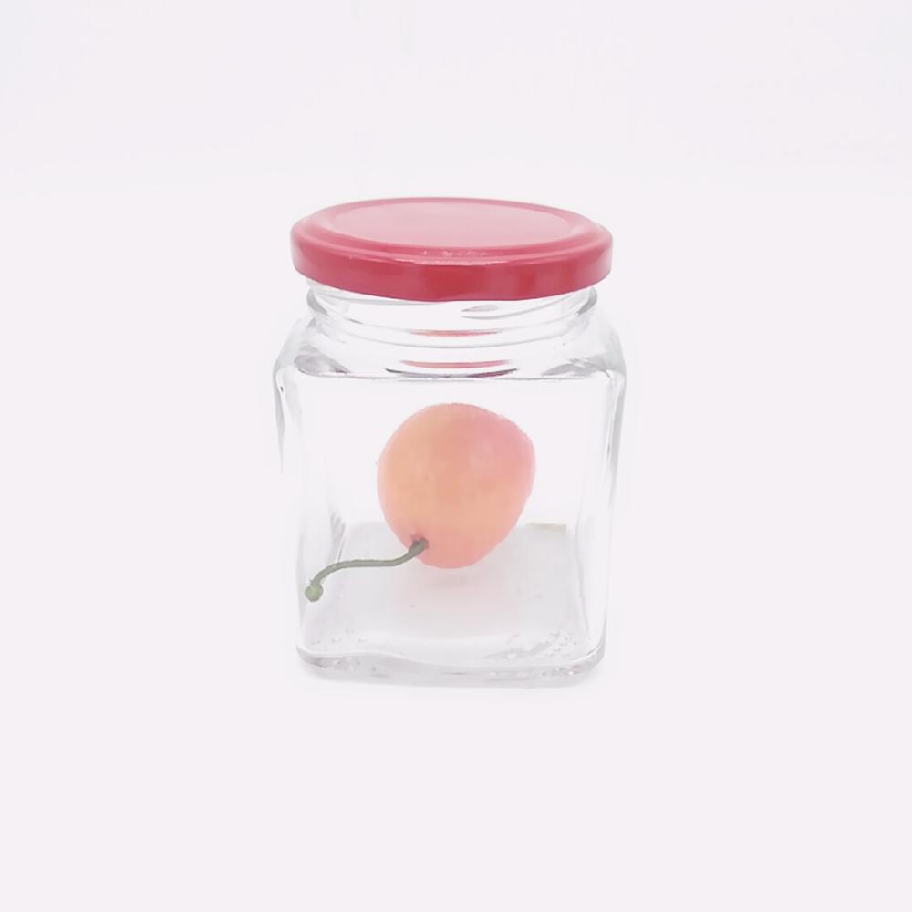 50ml 100ml 200ml 280ml 380ml 500ml 730ml square glass honey jar food storage jar