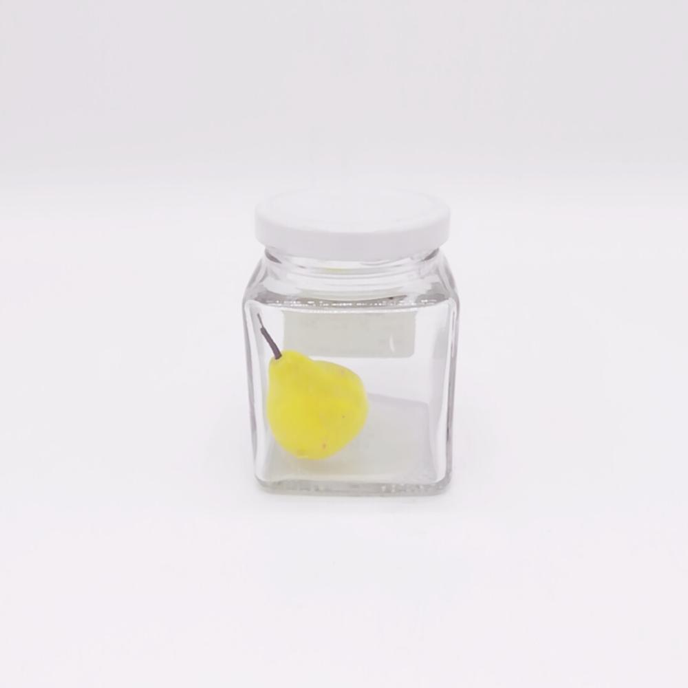 50ml 100ml 200ml 280ml 380ml 500ml 730ml square glass honey jar food storage jar