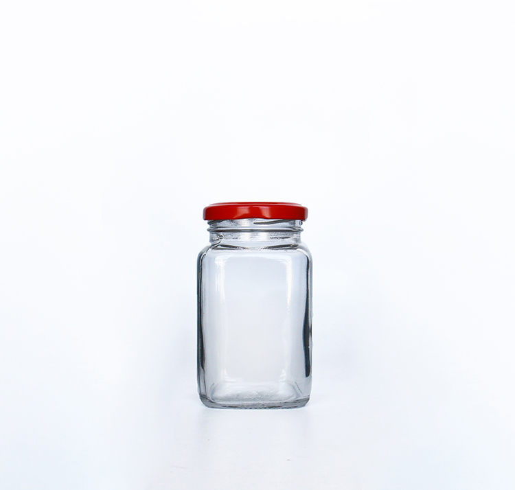 50ml 100ml 200ml 280ml 380ml Square Glass Jar For Honey Jelly Jam Pickles Food Storage Glass Jar