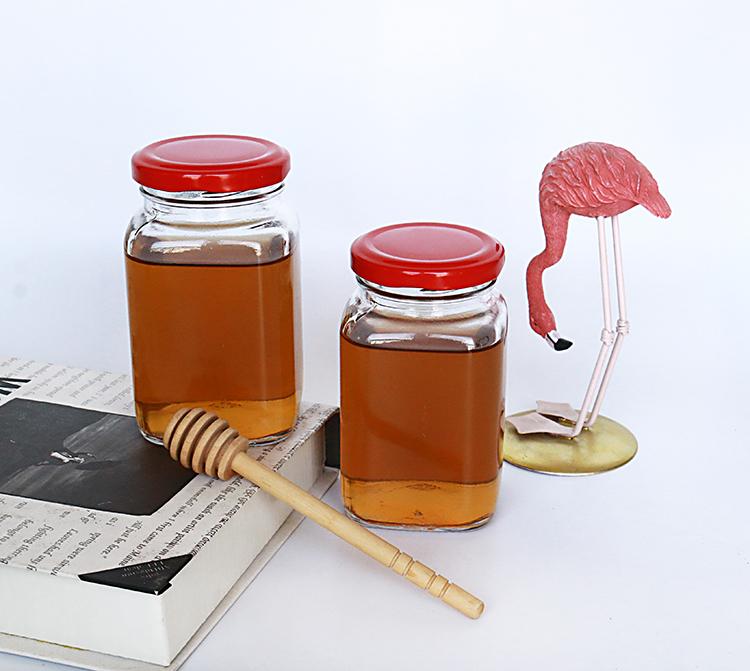 50ml 100ml 200ml 280ml 380ml Square Glass Jar For Honey Jelly Jam Pickles Food Storage Glass Jar