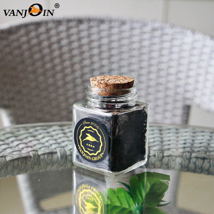 50ml 100ml 200ml Food Storage Square Glass Jar with Cork Lid for Candy Dry Nuts