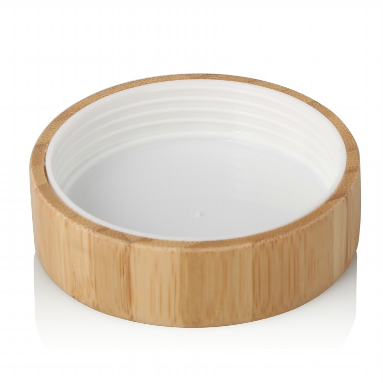 50ml 100ml 200ml frosted matte white body butter bamboo cosmetic jars dark unique candle jars with wooden lids