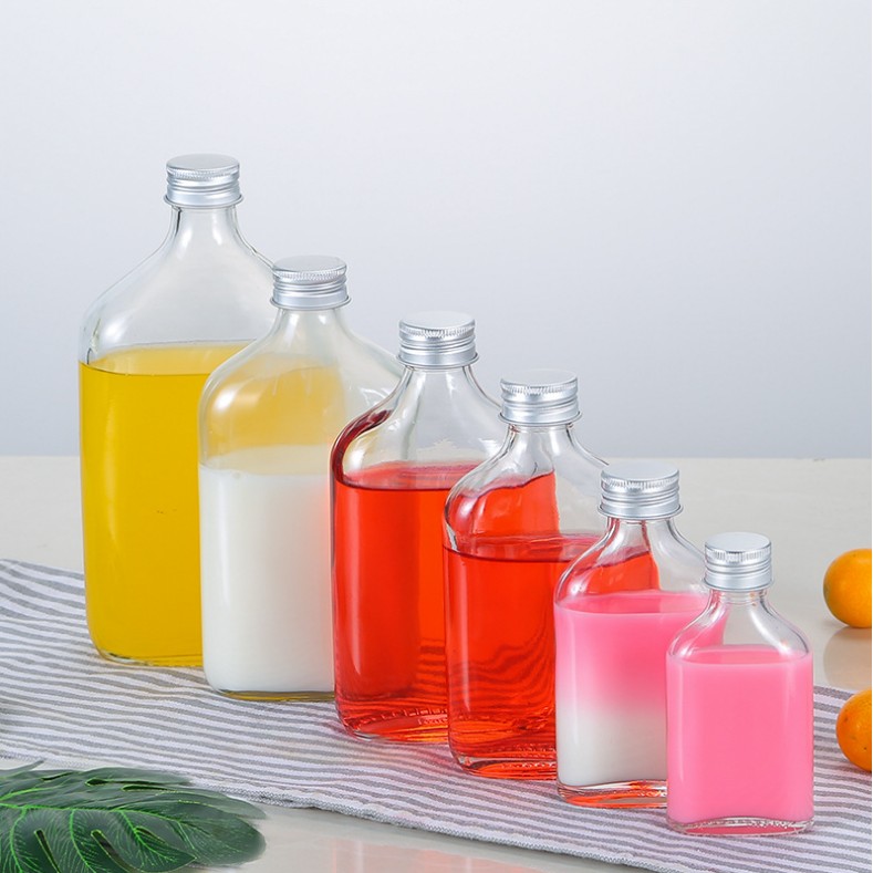 50ml 100ml 250Ml 350Ml 500Ml Glass Clear Juice Bottle Cold Brew Coffee Bottle Beverage Wine Drinking Milk Water Glass Bottle