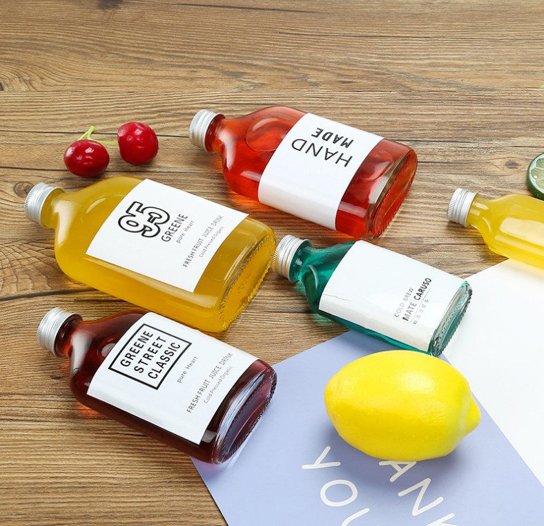 50ml 100ml 250Ml 350Ml 500Ml Glass Clear Juice Bottle Cold Brew Coffee Bottle Beverage Wine Drinking Milk Water Glass Bottle
