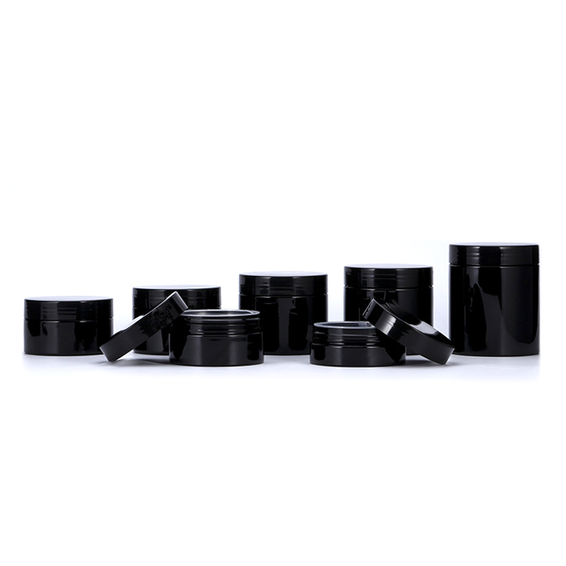 50ml 100ml 250ml Black Tooth Powder Wide Mouth Storage PET Plastic Jar