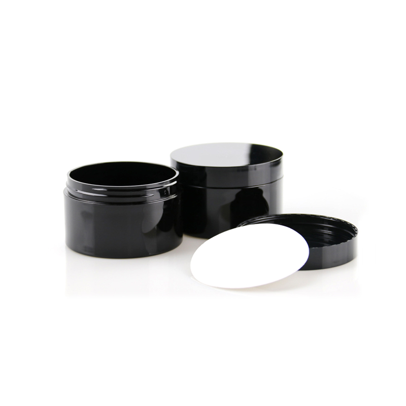 50ml 100ml 250ml Black Tooth Powder Wide Mouth Storage PET Plastic Jar
