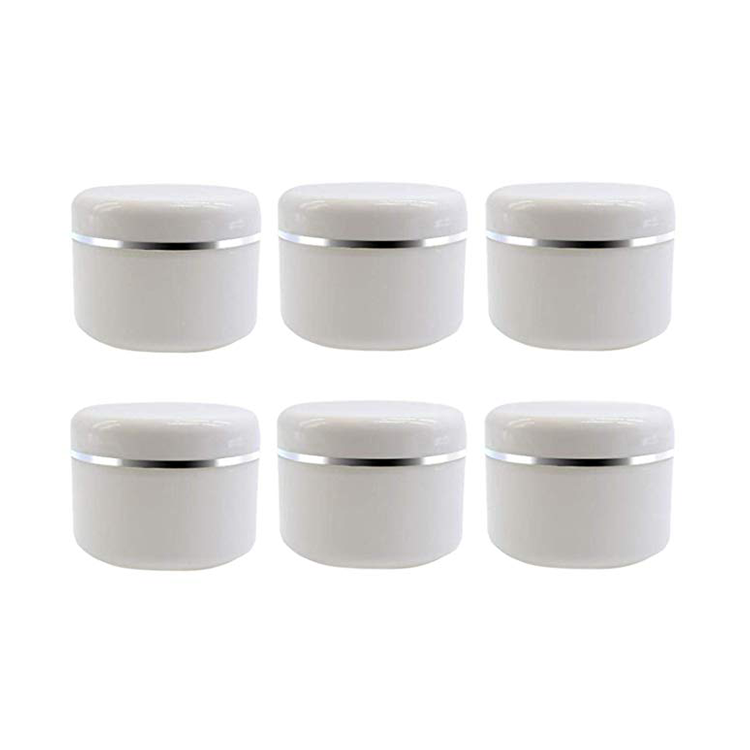 50ml 100ml 250ml Travel And Home Makeup, Lotion, Cream Jar White PP Plastic Face Cream Jar