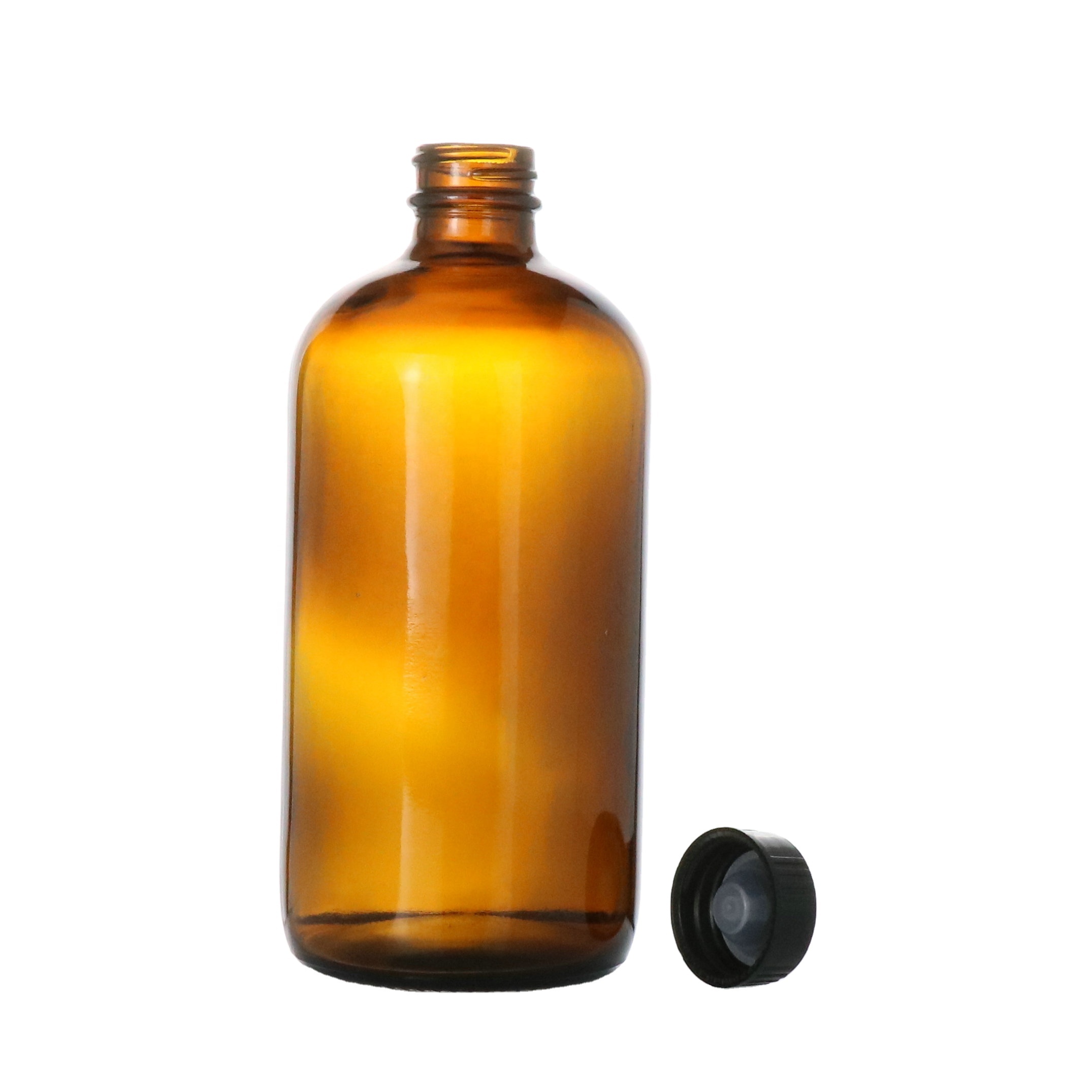 50ml 100ml Amber Boston Round Cosmetics Essential Oil Glass Bottles with Room Mist Spray