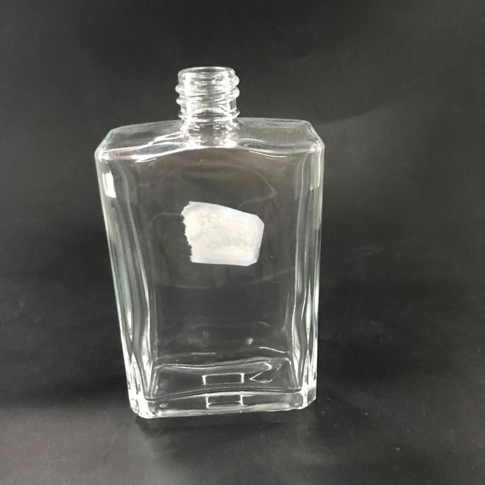 50ml 100ml Clear empty rectangular perfume glass bottle