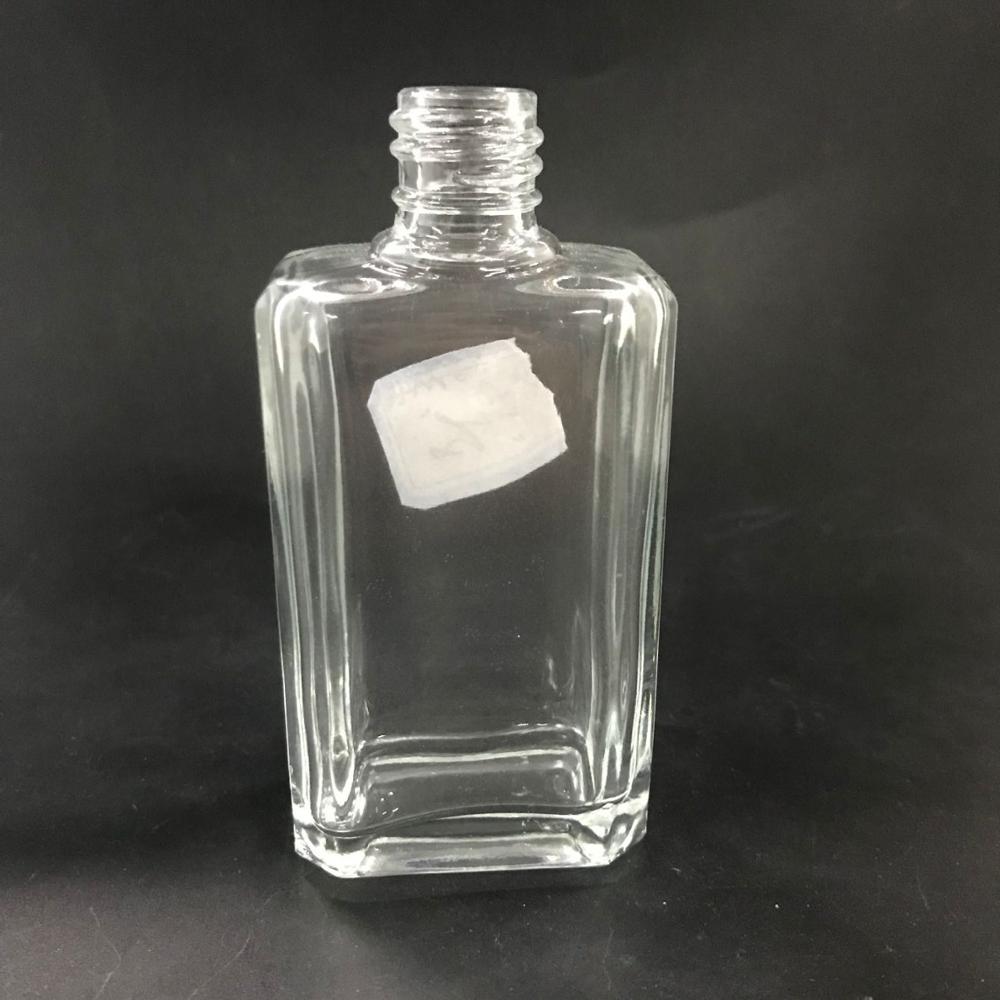 50ml 100ml Clear empty rectangular perfume glass bottle